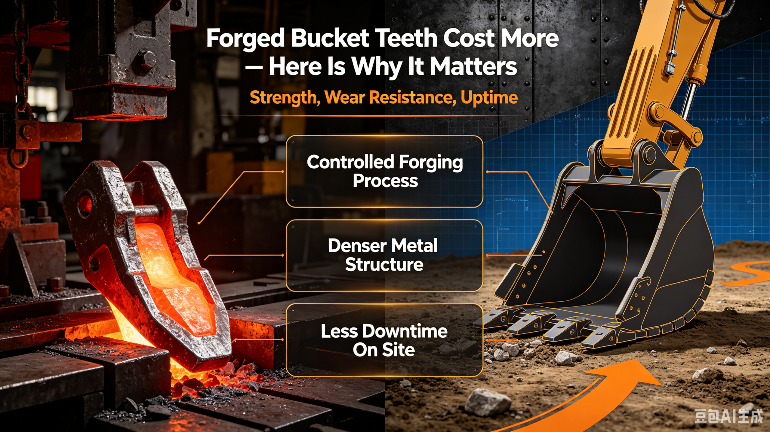 Forged Bucket Teeth Cost More