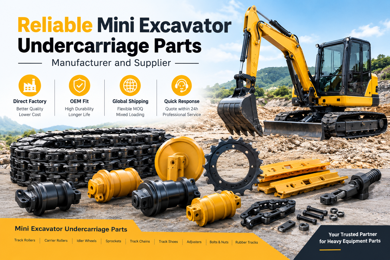 Reliable Mini Excavator Undercarriage Parts Manufacturer and Supplier