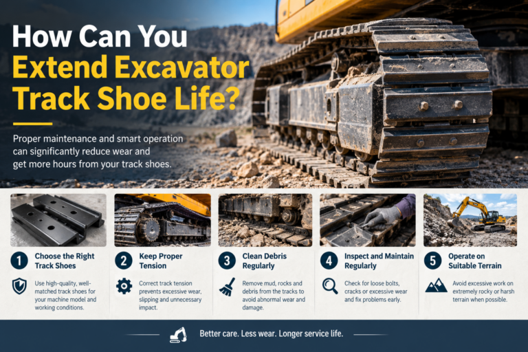 How Can You Extend Excavator Track Shoe Life?
