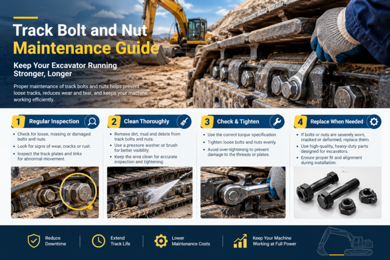 Track Bolt and Nut Maintenance Guide for Excavators