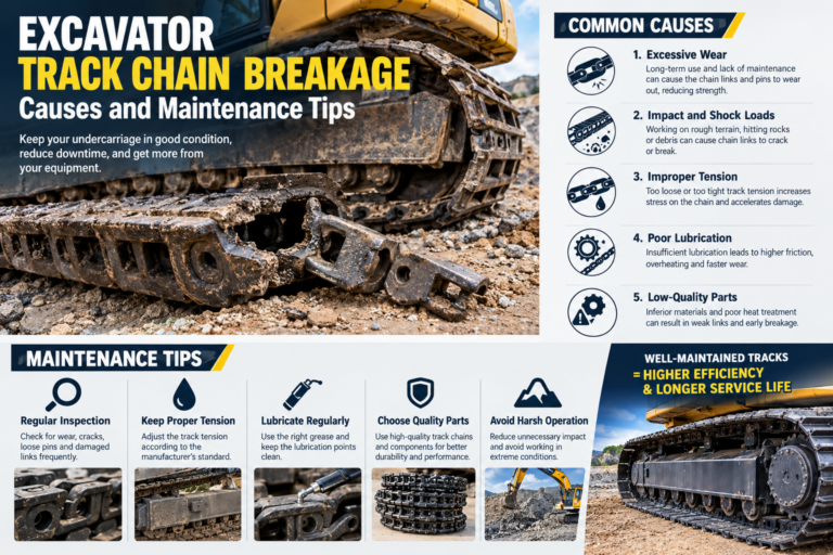 Excavator Track Chain Breakage Causes and Maintenance Tips