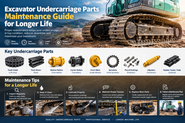 Excavator Undercarriage Parts Maintenance Guide for Longer Life